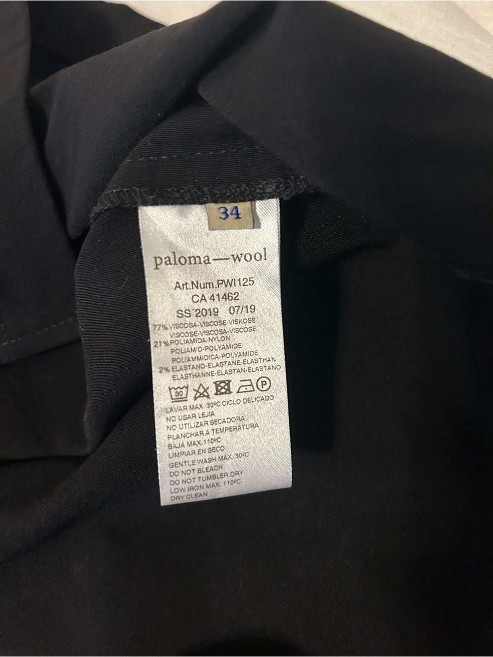 Paloma Wool Dell’arte Dress Black One-Shoulder Cutout Sz 34 (XS) - Picture 9 of 9